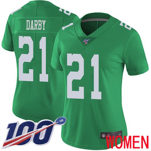 Women Philadelphia Eagles 21 Ronald Darby Limited Green Rush Vapor Untouchable NFL Jersey 100th Season